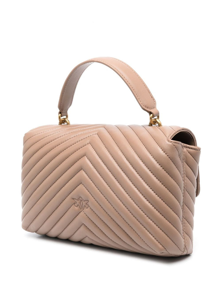 Love Lady chevron-quilted tote bag