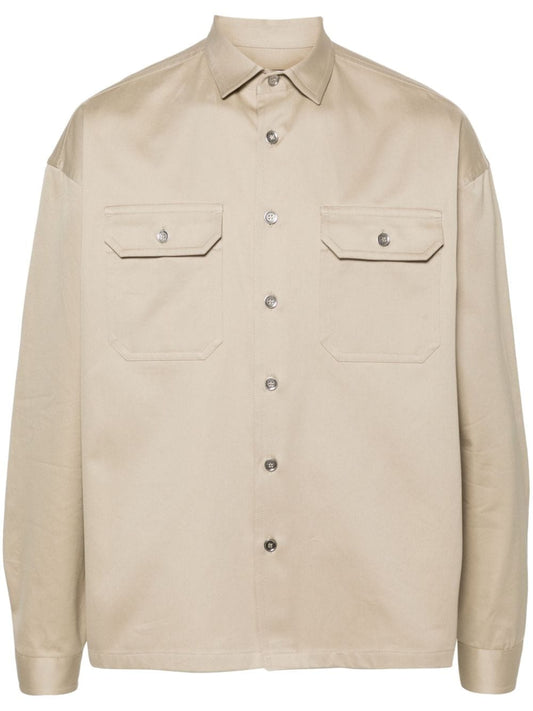 twill-weave cotton shirt