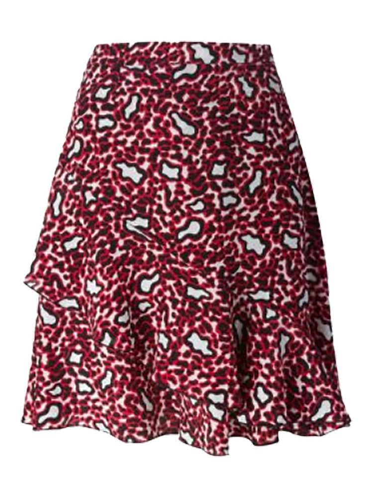 STELLA McCARTNEY leopard skirt red