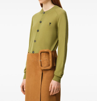 CARDIGAN COL ROND AVEC AMI DE COEUR CONTRASTE