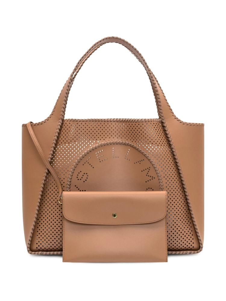 logo-perforated tote bag