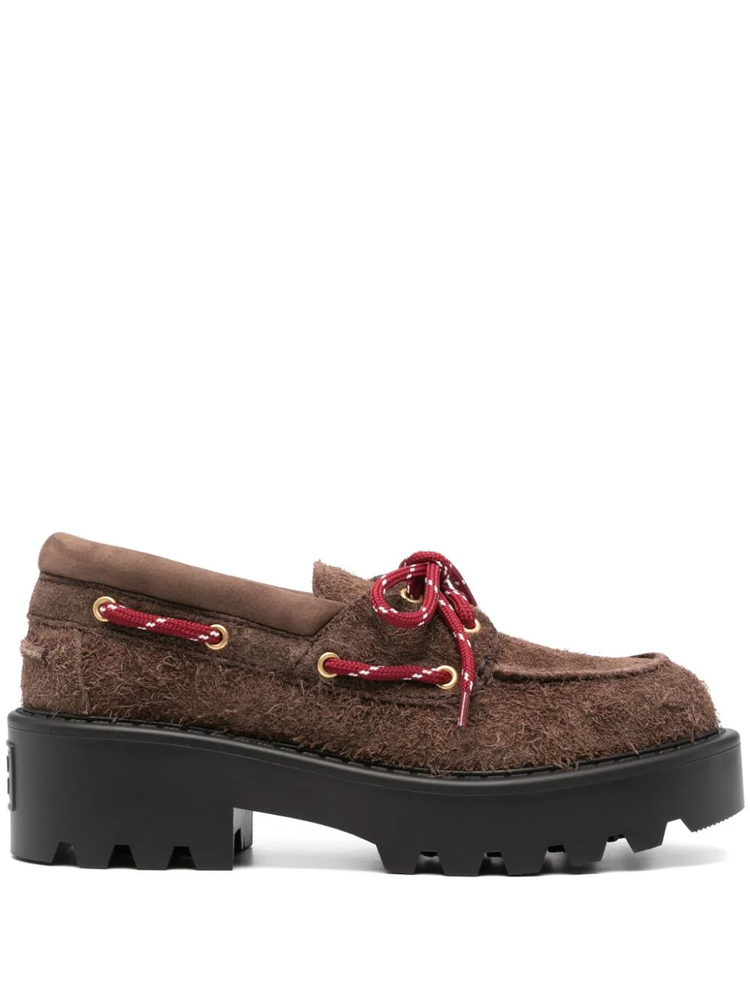 Sienna brown suede loafers