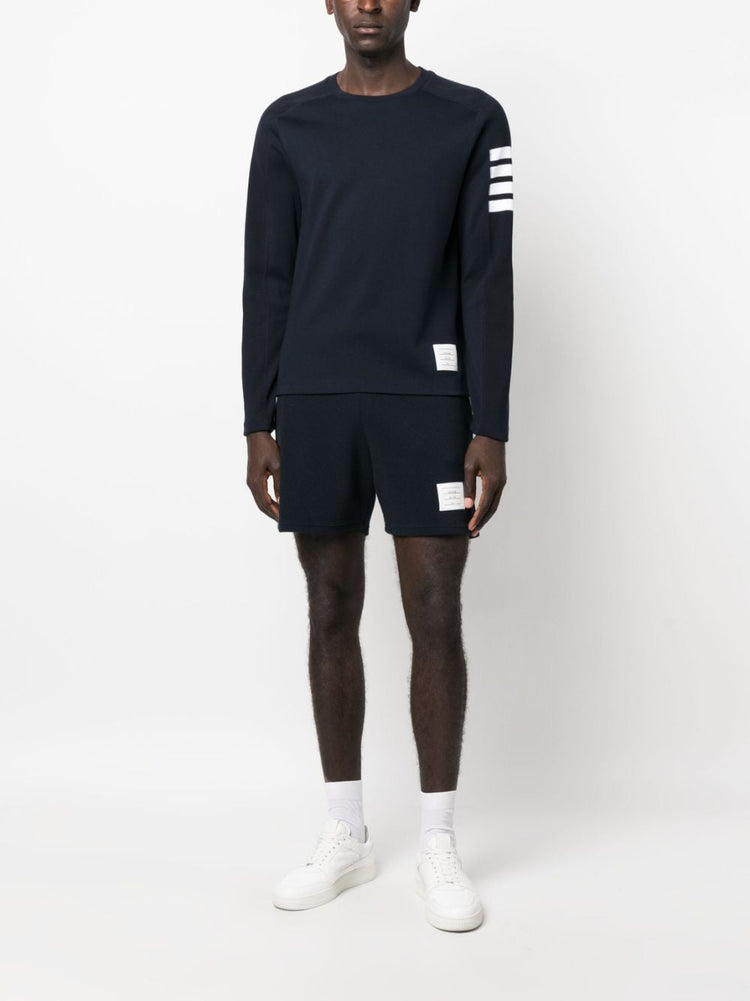 4-Bar stripe cotton sweatshirt