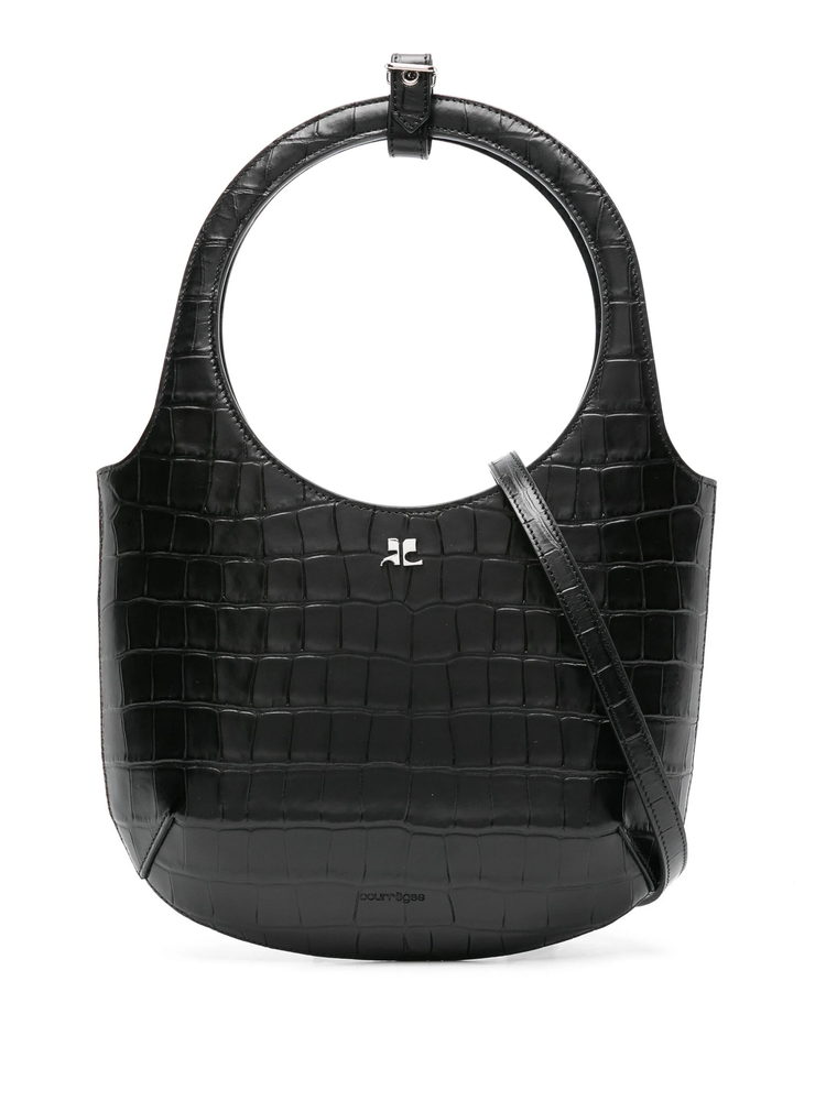 Holy crocodile-effect tote bag