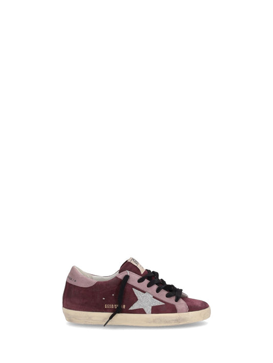 SUPER-STAR CLASSIC WITH LIST SUEDE UPPER TOE AND HEEL CRYSTAL FABRIC STAR