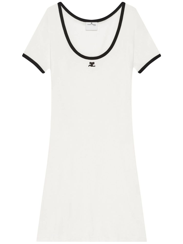 Holistic contrast mini dress