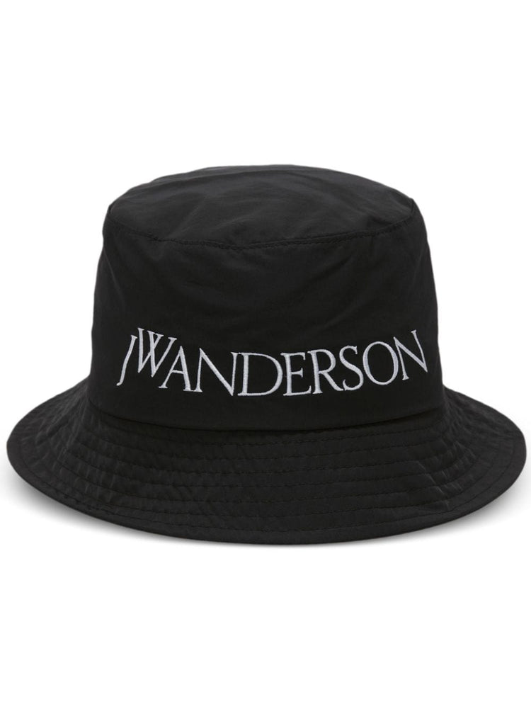 logo-embroidered tonal-stitching bucket hat