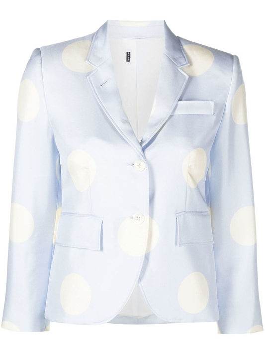 THOM BROWNE polka-dot print silk blazer