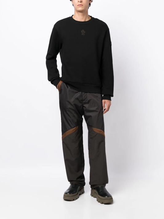 panelled straight-leg cargo trousers