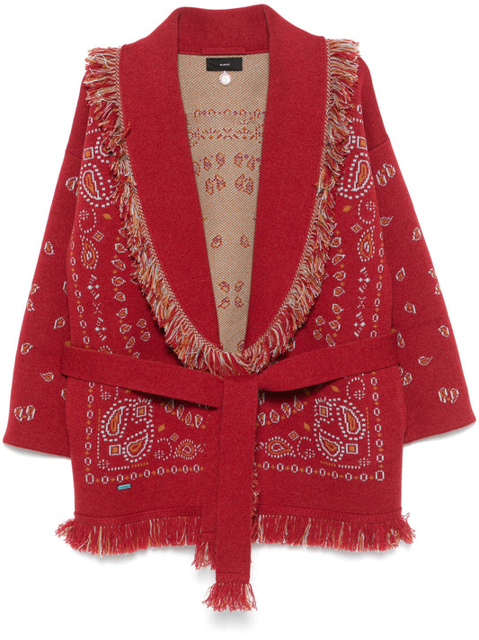 bandana-jacquard cardigan