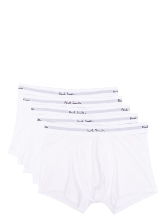 logo-print organic cotton boxers (pack of five)