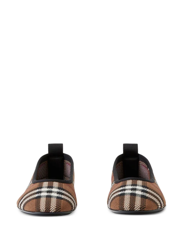 Burberry check-print ballerina shoes