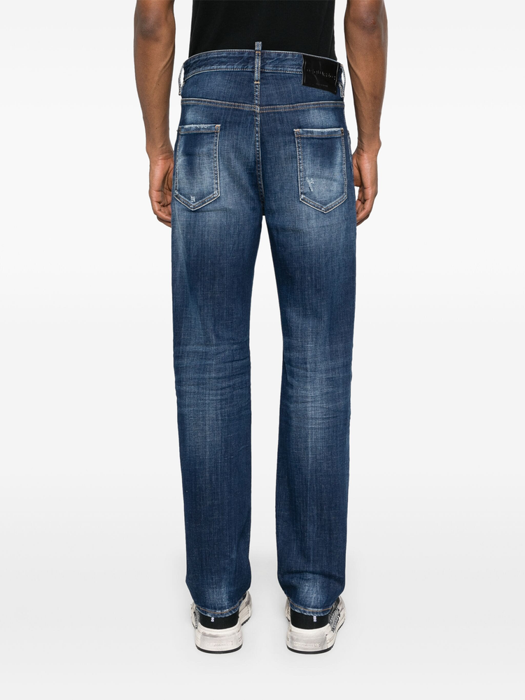 642 mid-rise straight-leg jeans