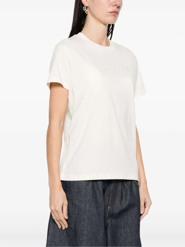 logo-embroidered cotton T-shirt