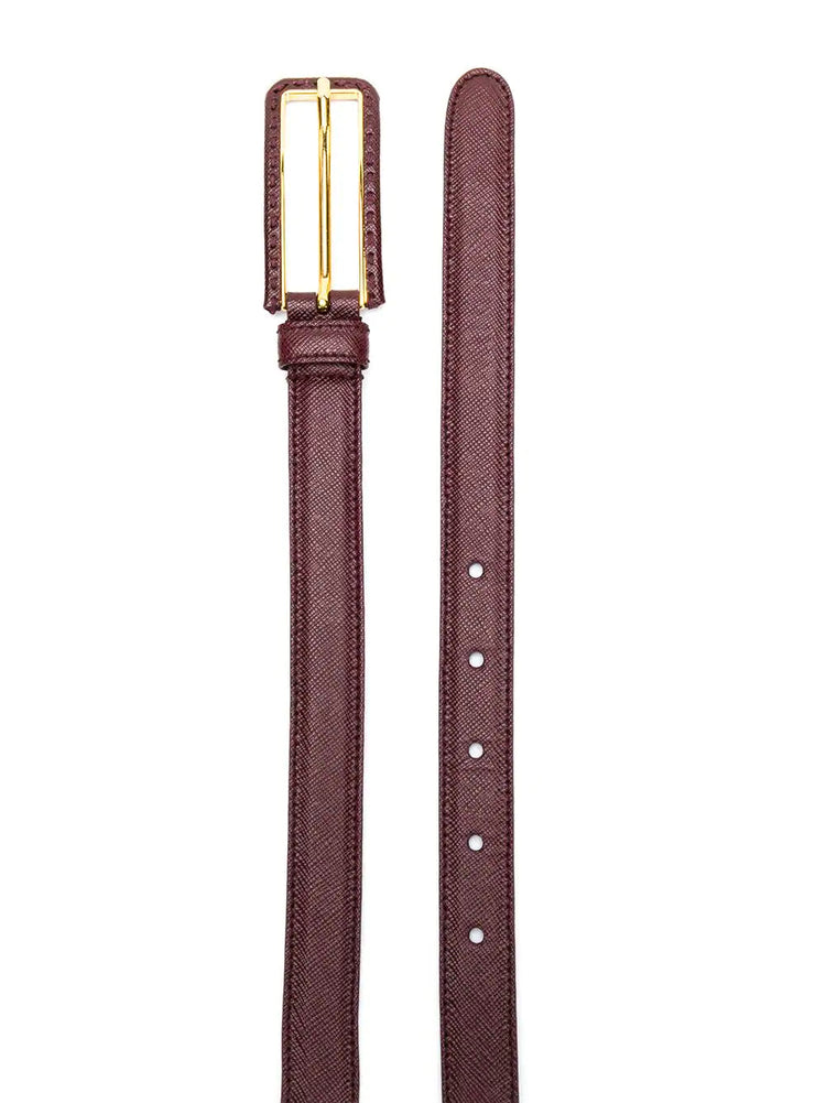 PRADA Brown logo belt
