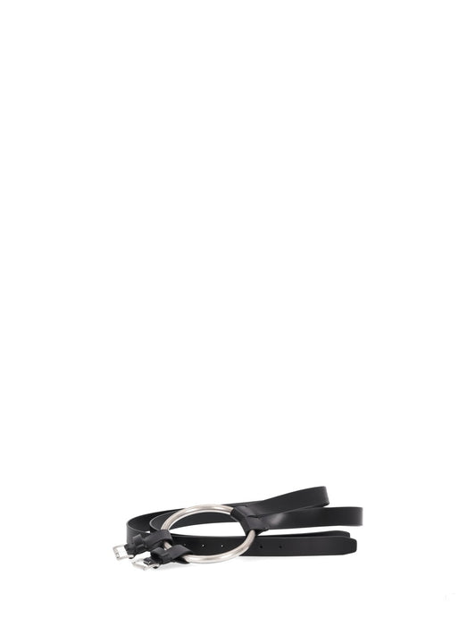 BOBBY DOUBLE BELT WITH BIG METAL RING OILY CALF SK