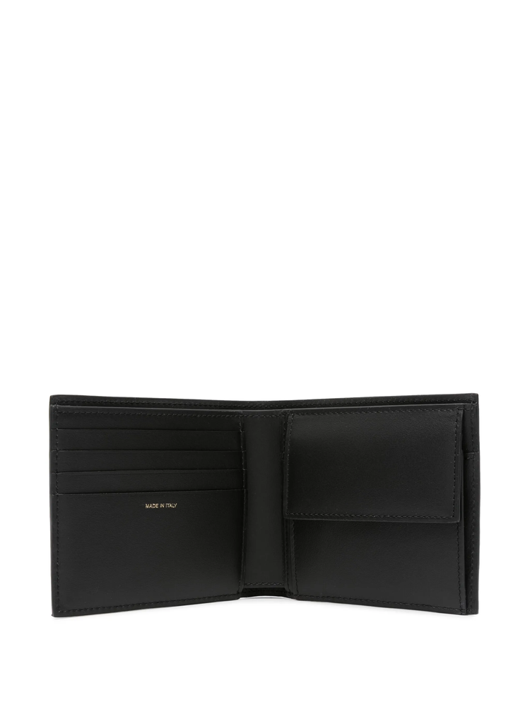 logo-plaque leather wallet