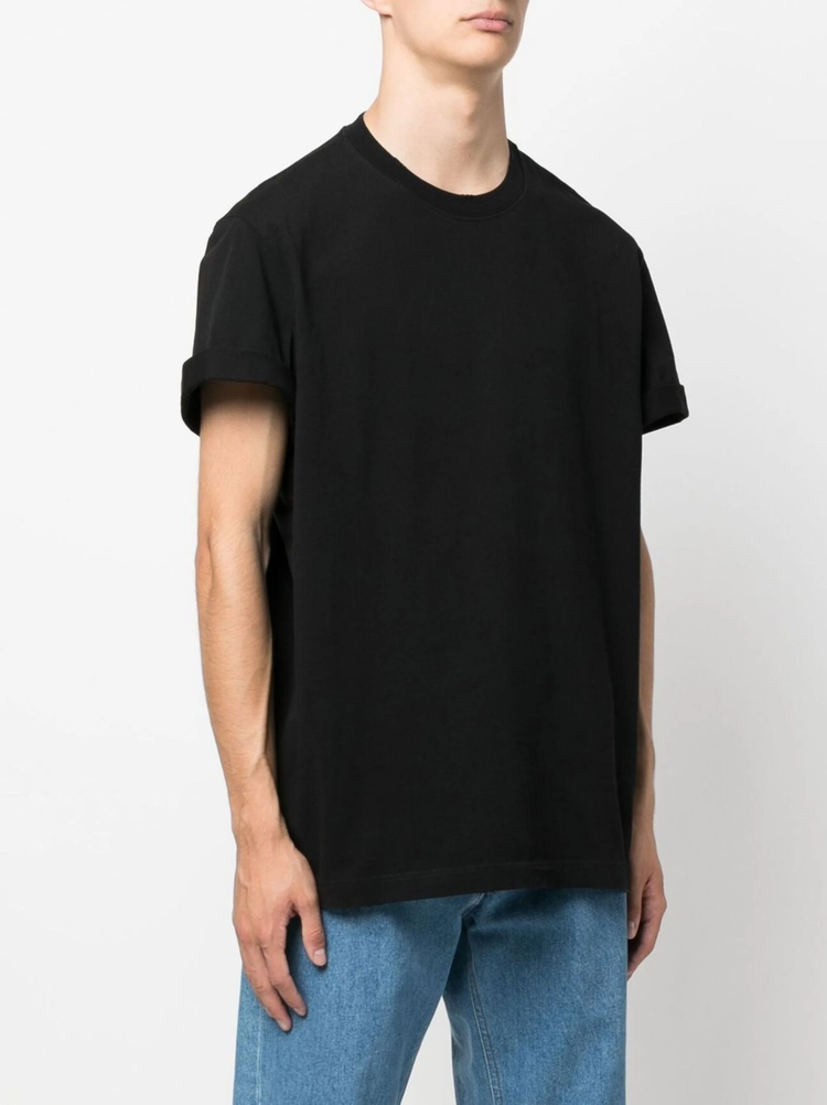 crew-neck cotton regular T-shirt distressed