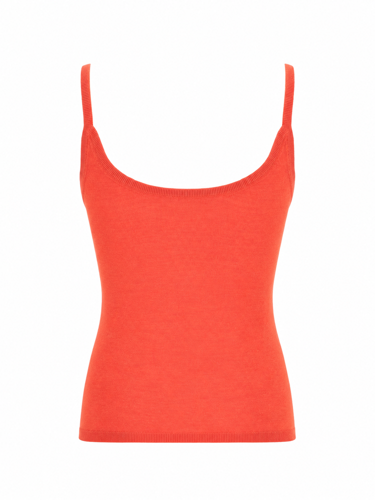 LA ROSE tank cash/silk RED