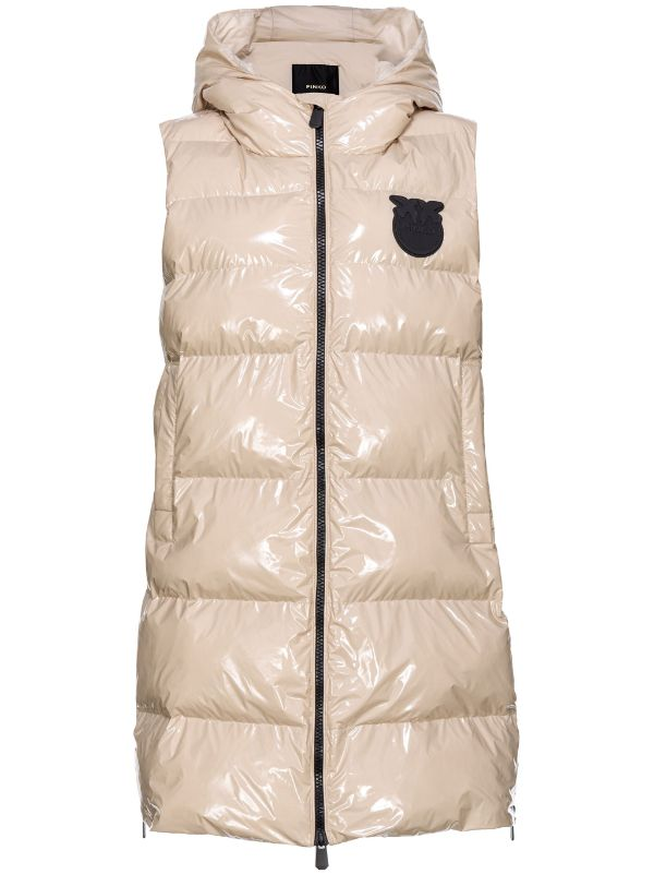 Graffetta sleeveless hooded padded coat