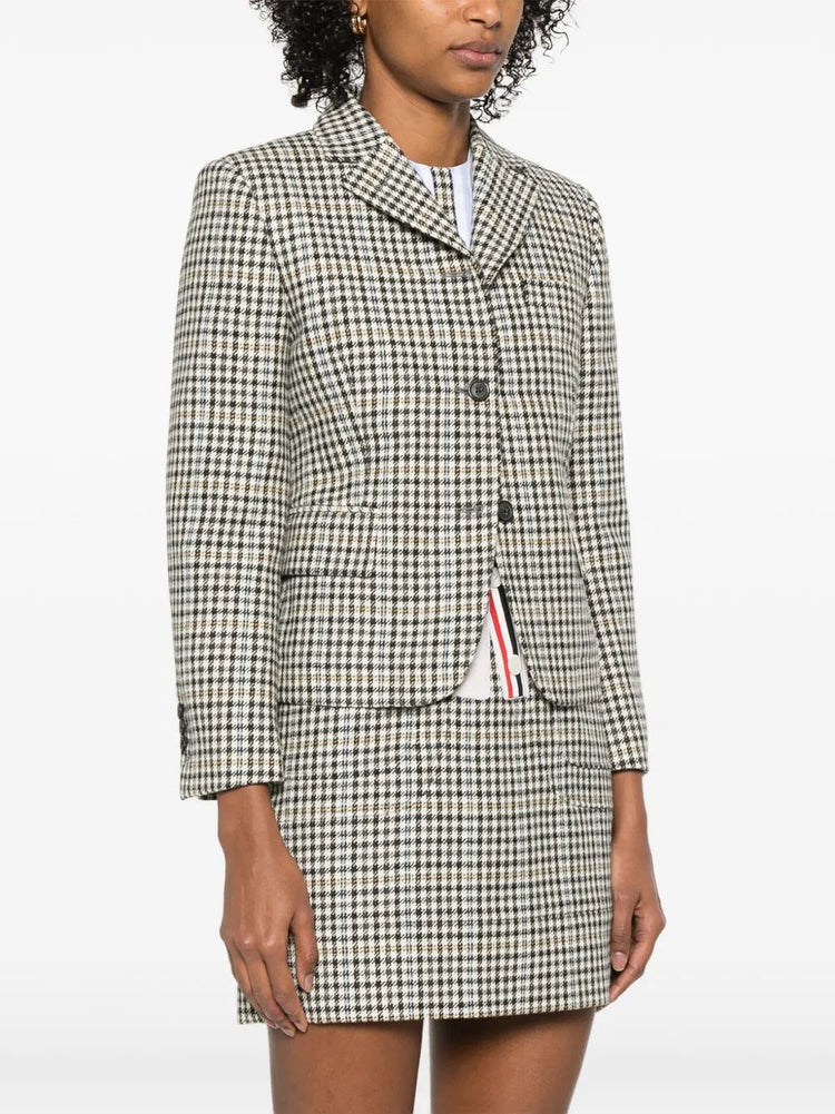 HIGH BREAK EXPOSED CATCH VENT SPORTCOAT IN GUNCLUB CHECK HUNTING TWEED