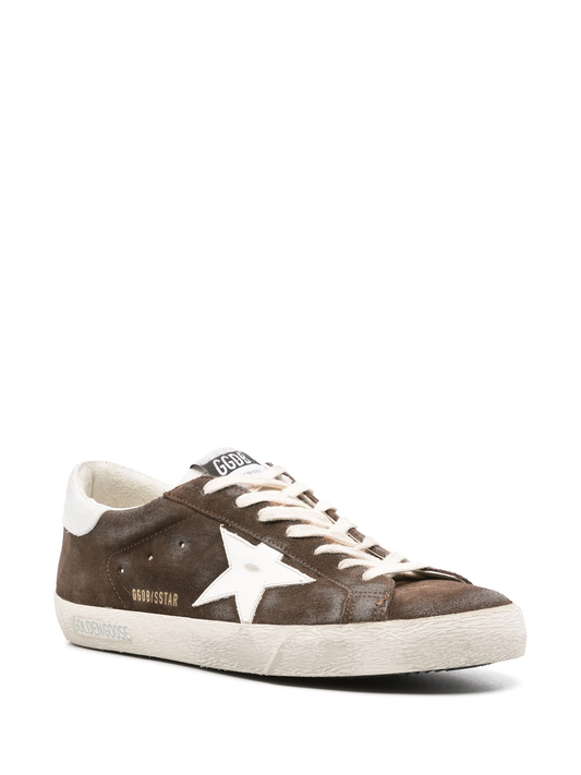 Super-Star distressed suede sneakers