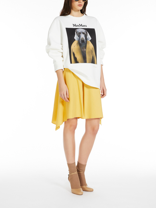 Bacco cotton sweatshirt with Wegman print