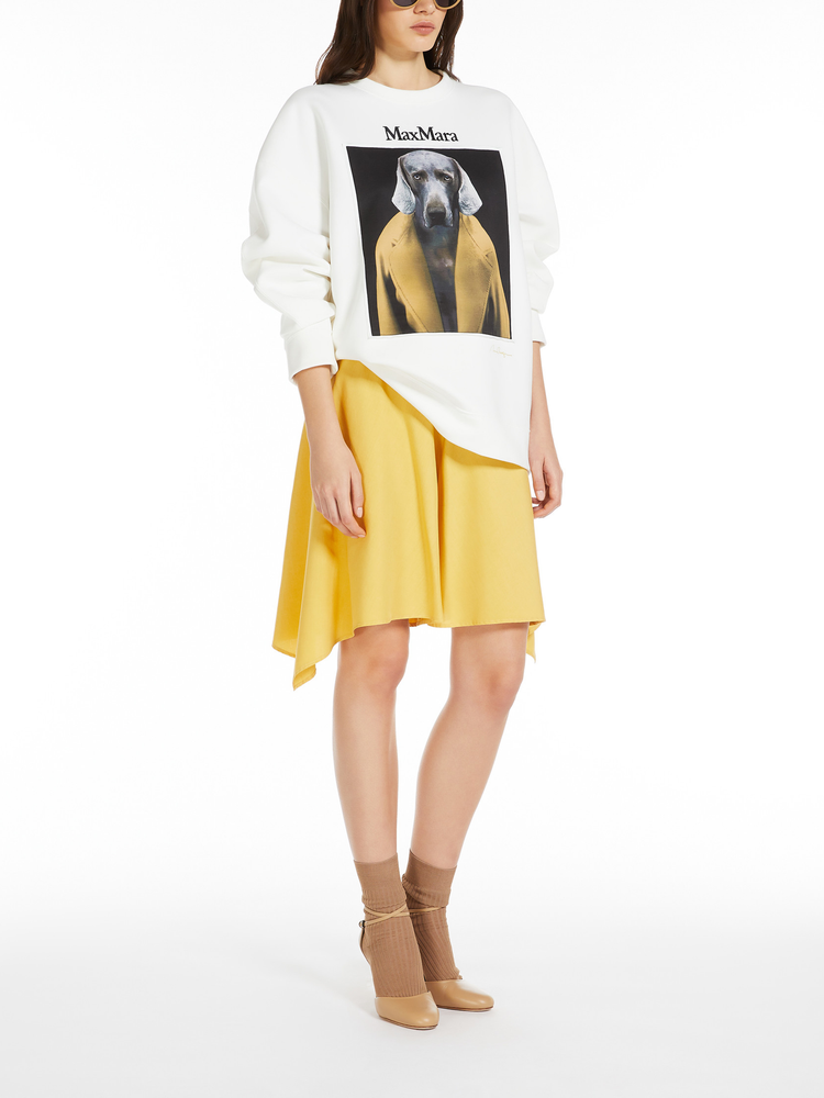 Bacco cotton sweatshirt with Wegman print