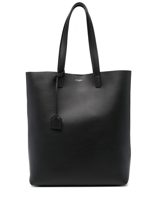 Bold leather tote bag