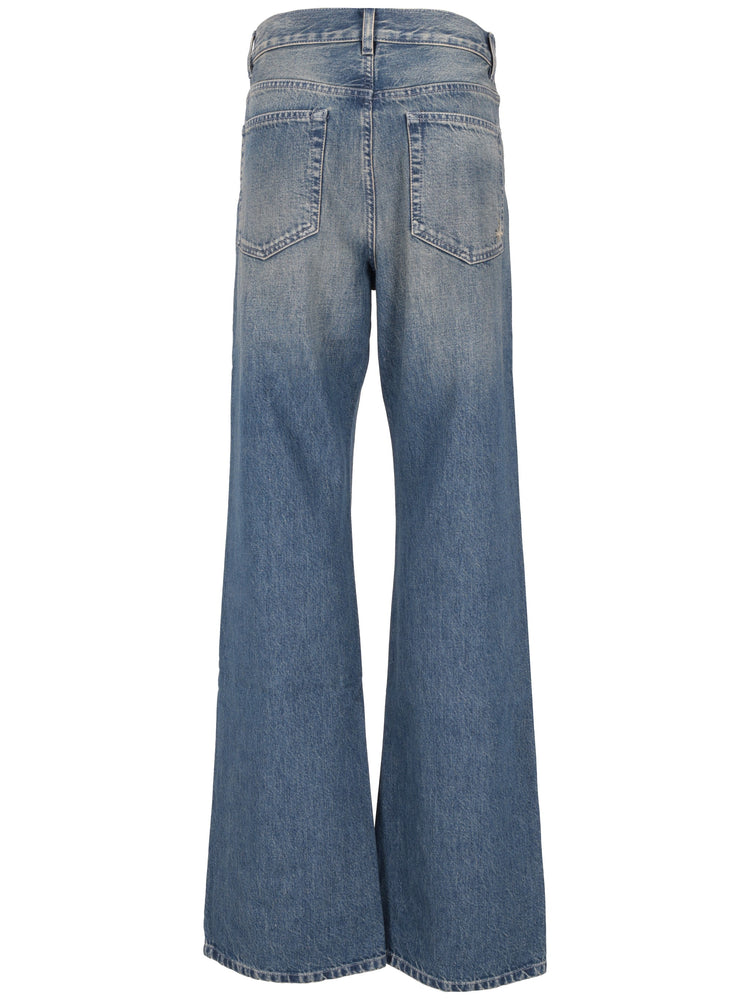 GENOVEVA 5-POCKETS RELAXED FLARED TROUSERS STONEWA