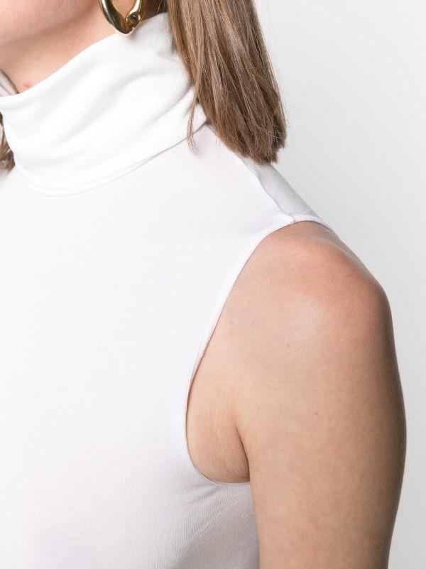 roll-neck sleeveless bodysuit
