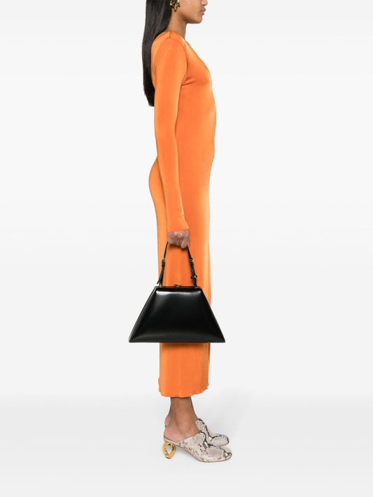 patent-leather tote bag