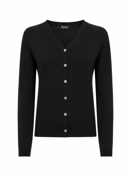 LA ROSE cardigan knit black