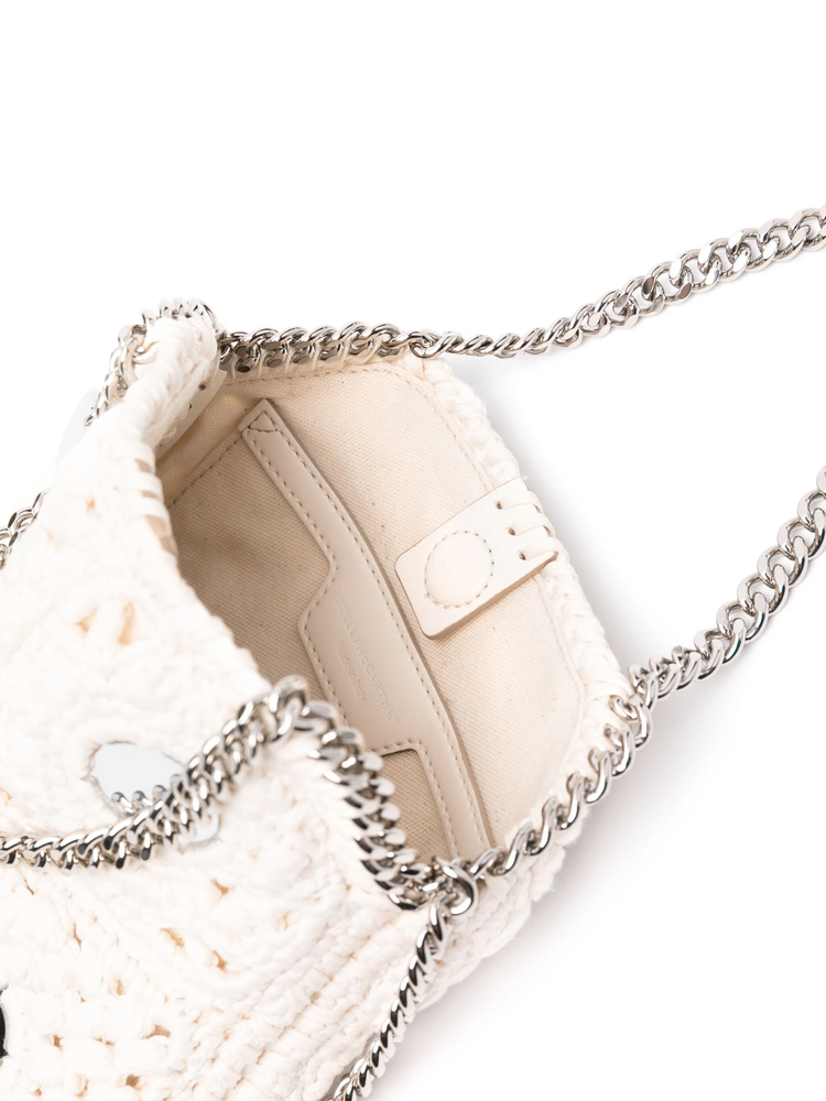 Falabella crochet shoulder bag wit mirrors