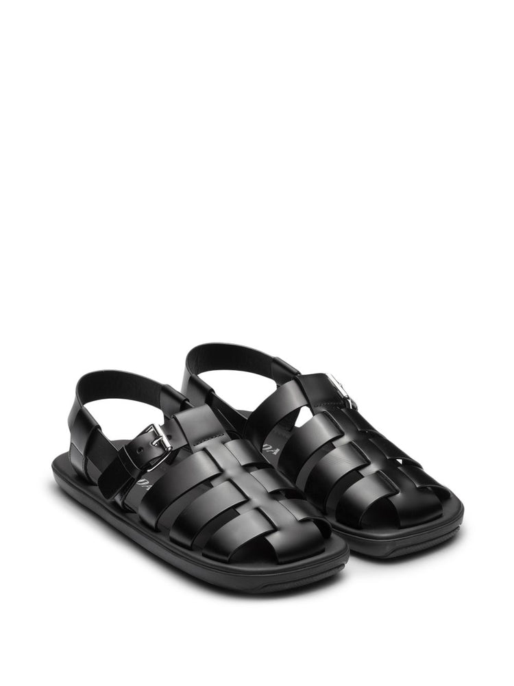 interwoven straps flat sandals