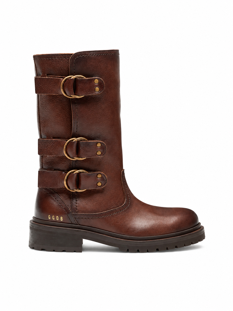 KURT WITH STRAPS LEATHER UPPER