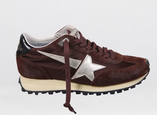 RUNNING MARATHON SATIN UPPER SUEDE TOE LEATHER HEEL