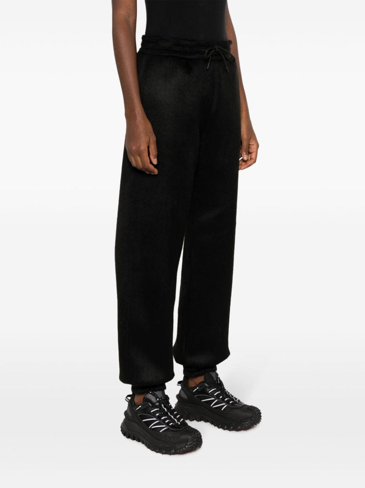 logo-embroidered tapered-leg trousers