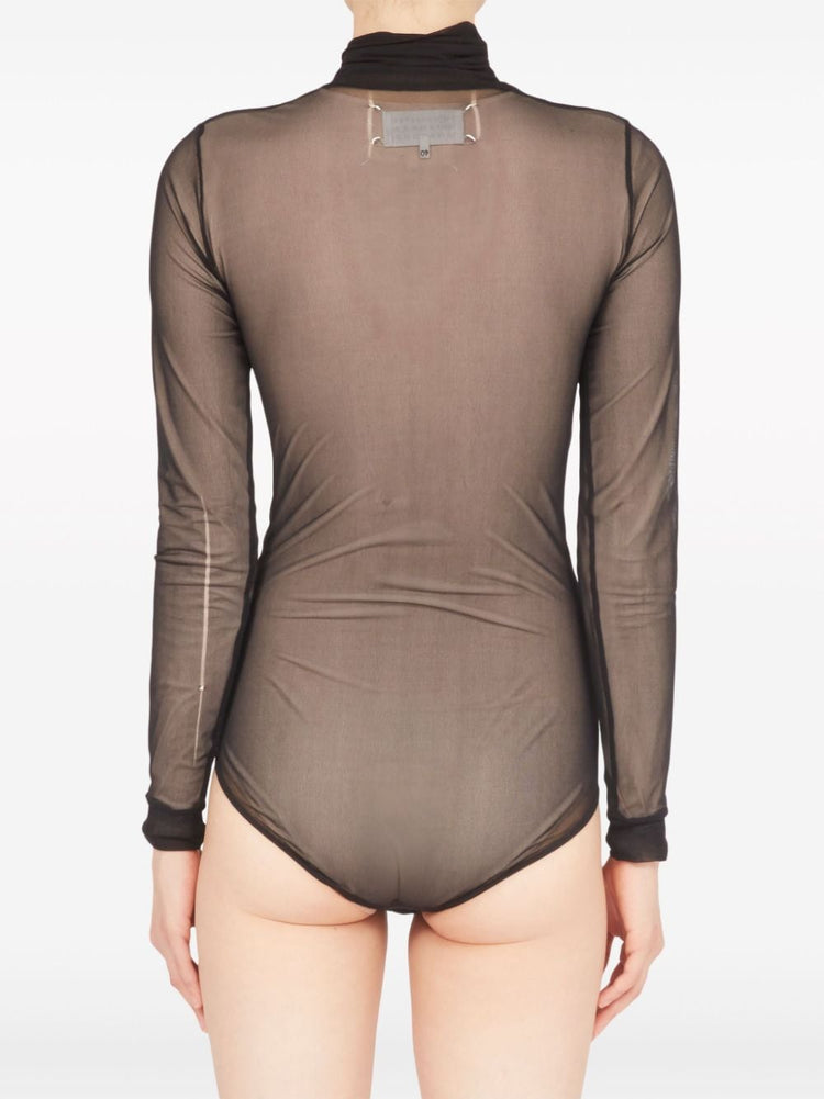 four-stitch sheer bodysuit