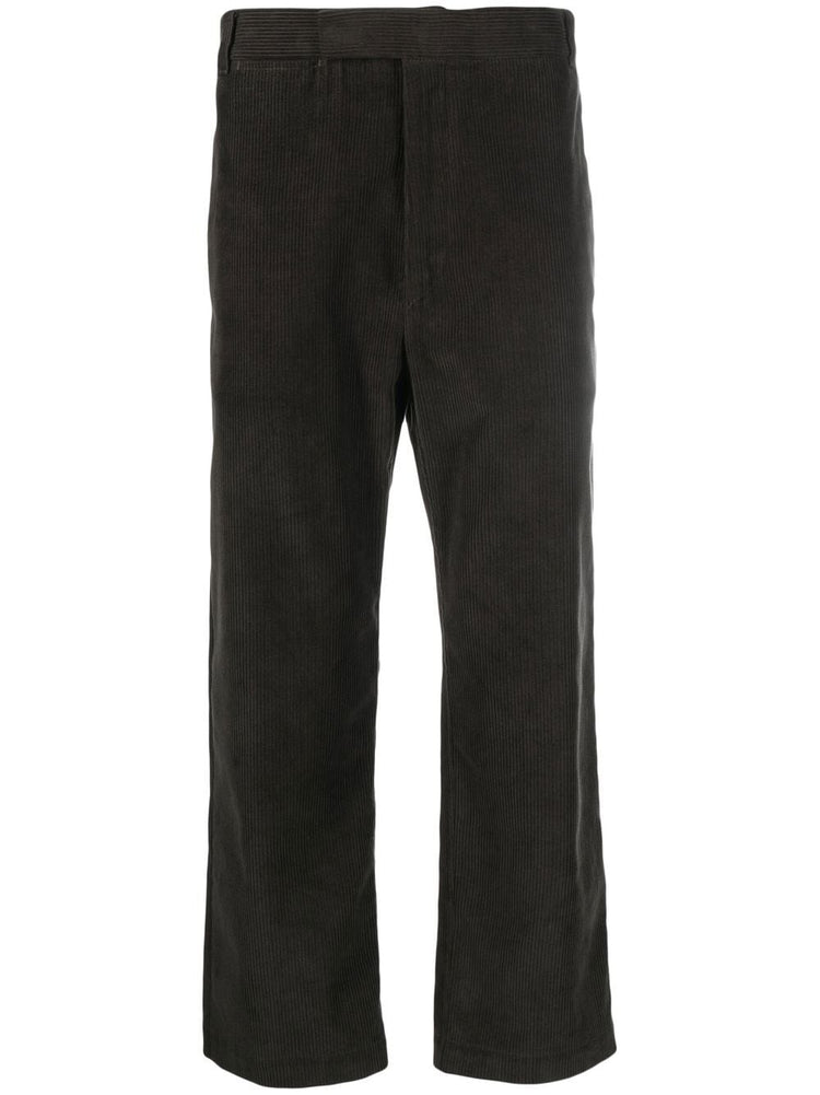 mid-rise straight-leg trousers