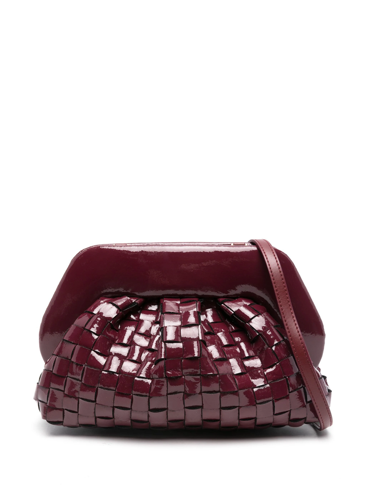 Tia weaved clutch bag