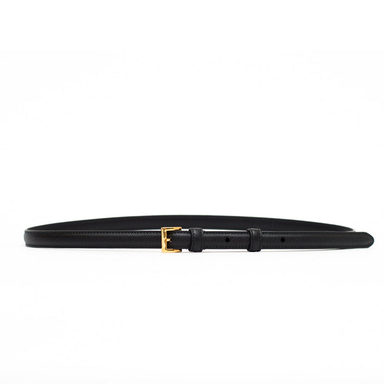 PRADA 1cm saffiano leather belt black