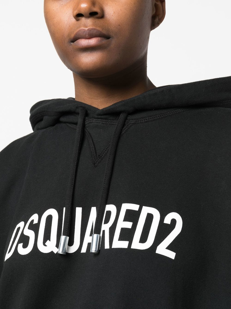 DSQUARED2 logo print hooded dress