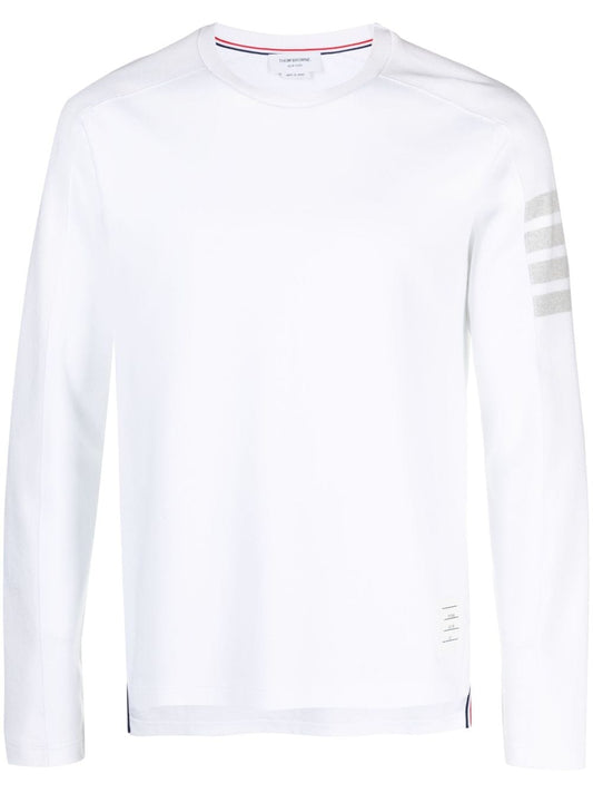 4-Bar stripe cotton sweatshirt