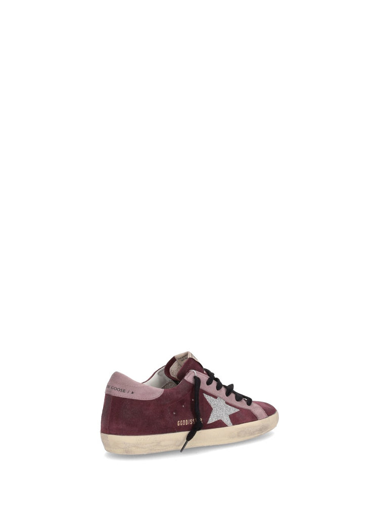 SUPER-STAR CLASSIC WITH LIST SUEDE UPPER TOE AND HEEL CRYSTAL FABRIC STAR