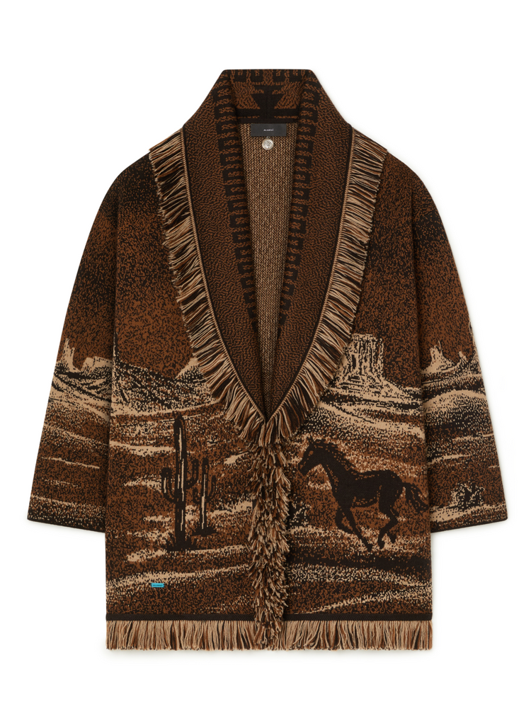 WILD WILD CARDIGAN COFFEE/MULTICOLOR