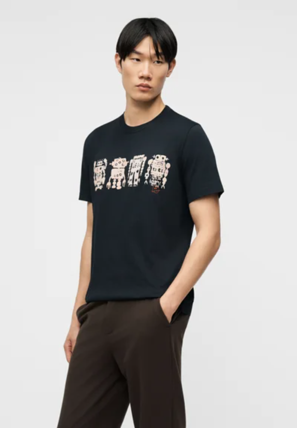 MENS SLIM FIT T SHIRT ROBOTS