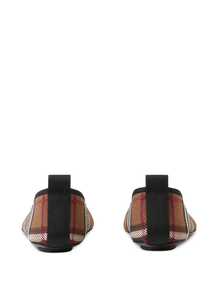 Burberry check-print ballerina shoes