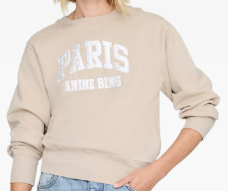 HARRY SHRUNKEN SWEATSHIRT PARIS - BEIGE