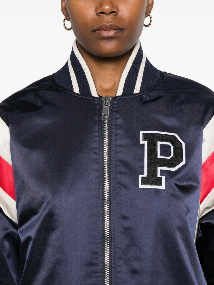 Nobody logo-patch bomber jacket